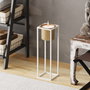 Aberto Design Maceta Decorativa GED-023-C Blanco y Dorado